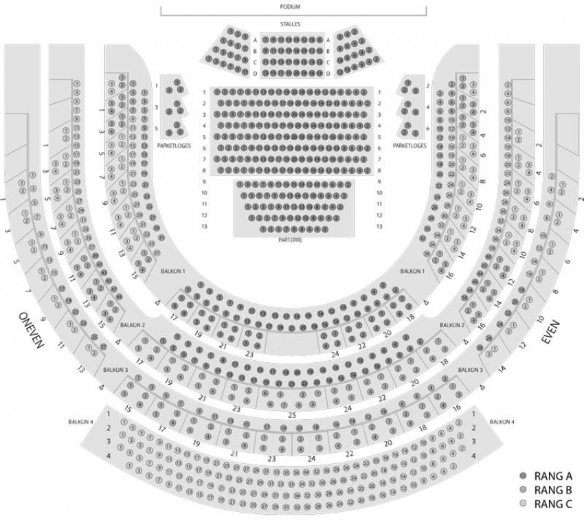 Van Wezel Seating Plan