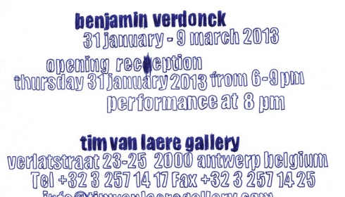 Benjamin Verdonck in Tim Van Laere Gallery